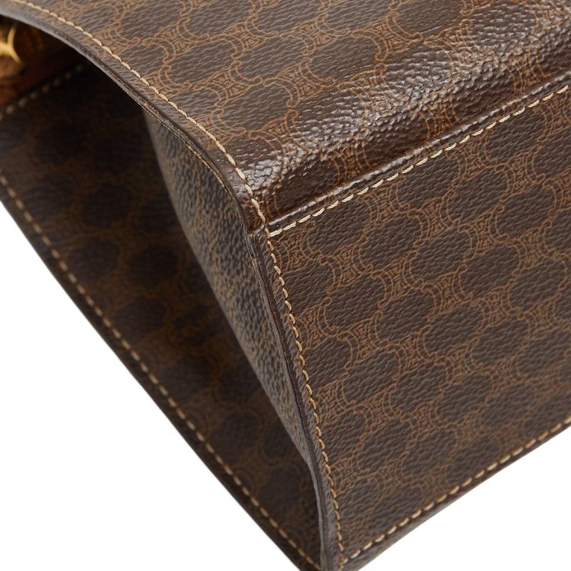 Celine Macadam Handbag Brown Leather — view 5