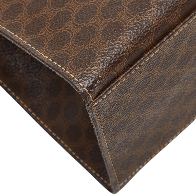 Celine Macadam Handbag Brown Leather — view 7