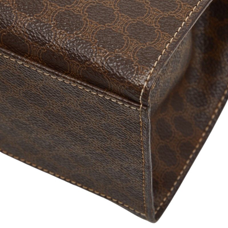Celine Macadam Handbag Brown Leather — view 6