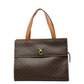 Celine Macadam Handbag Brown Leather