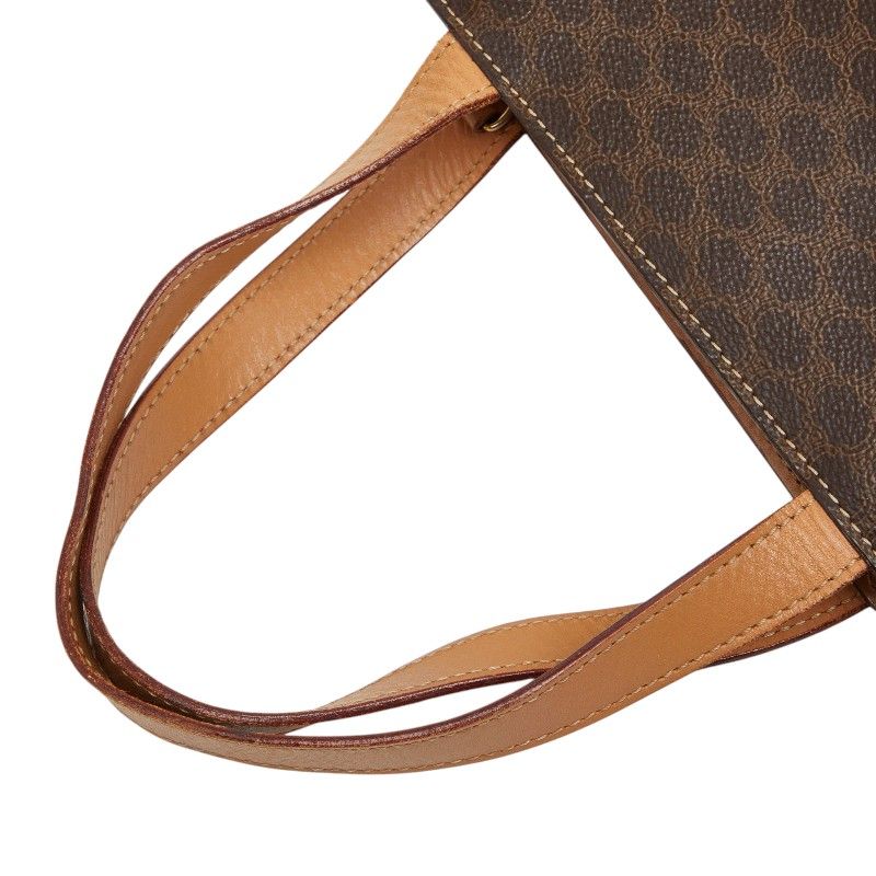 Celine Macadam Handbag Brown Leather — view 9