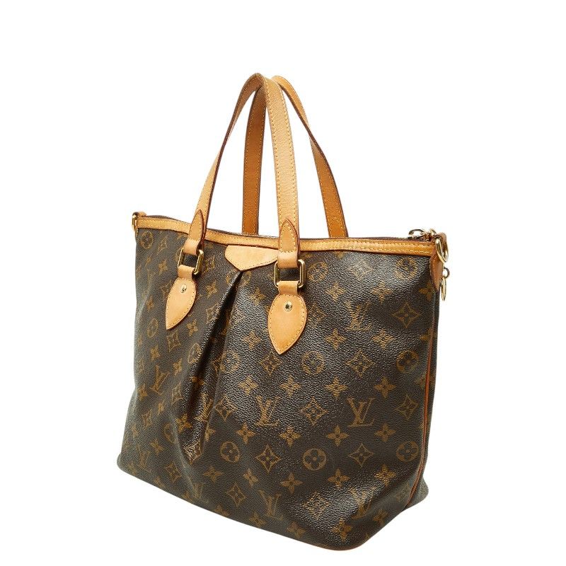 Louis Vuitton Monogram Palermo PM 2-Way Shoulder Bag Brown Leather — view 2