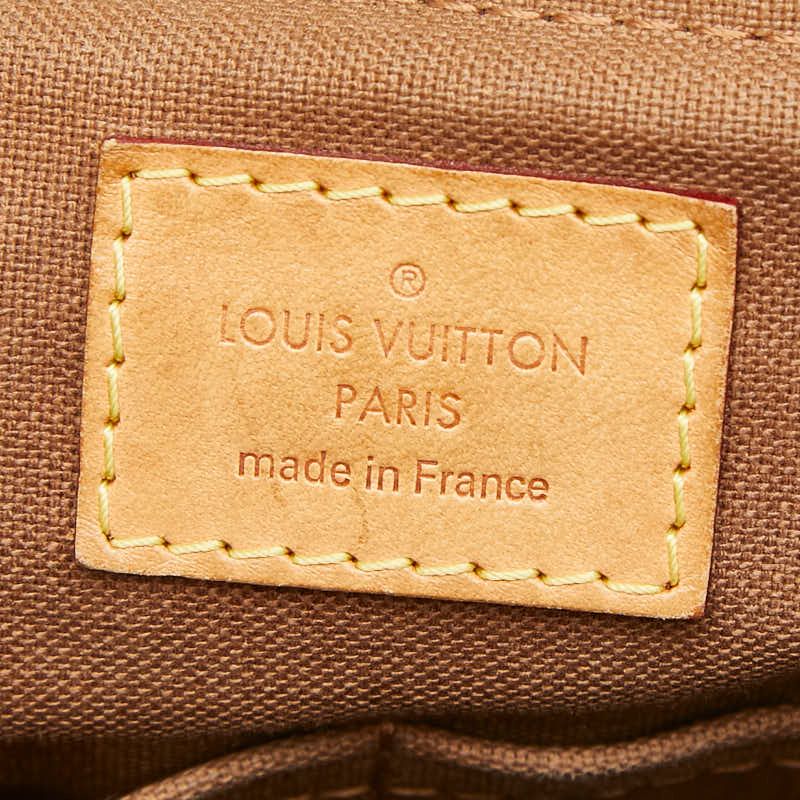 Louis Vuitton Monogram Palermo PM 2-Way Shoulder Bag Brown Leather — view 9