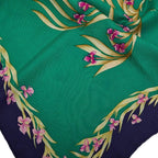 Hermes Carre 90 Hd'origny Flower Blooming Horse Scarf Large Green Multicolor — view 3