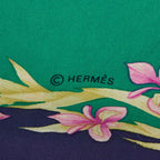 Hermes Carre 90 Hd'origny Flower Blooming Horse Scarf Large Green Multicolor — view 6