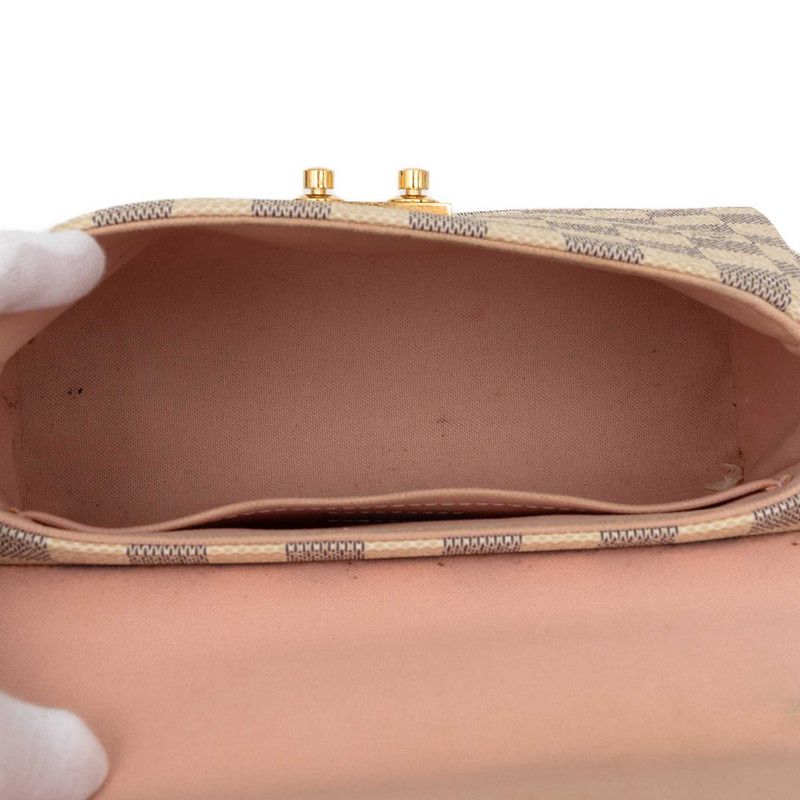 Louis Vuitton Damier Azur Croisette 2-Way Shoulder Bag White Leather — view 5