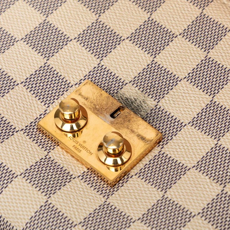 Louis Vuitton Damier Azur Croisette 2-Way Shoulder Bag White Leather — view 4