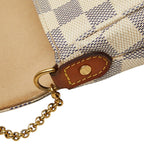 Louis Vuitton Damier Azur Favorite MM Chain Shoulder Bag White Leather — view 6