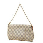 Louis Vuitton Damier Azur Favorite MM Chain Shoulder Bag White Leather — view 2