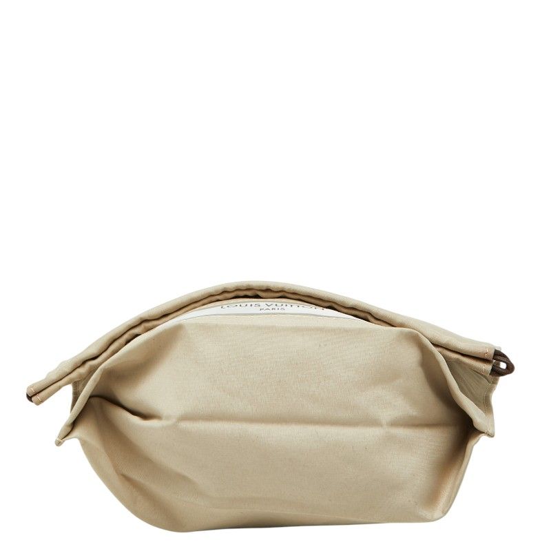 Louis Vuitton Monogram Us Chaussure Drawstring Pouch Gray Beige Polyester — view 5