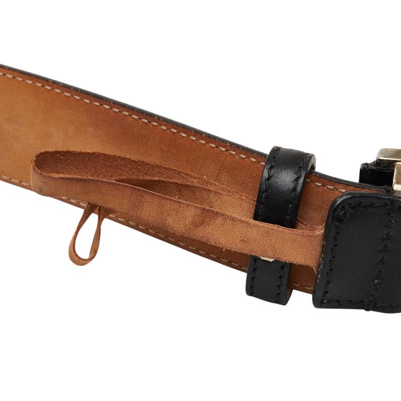 Gucci Interlocking Buckle Belt Black Leather — view 5