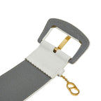 Dior CD Logo Charm Belt White Leather 1- Keychain — view 6