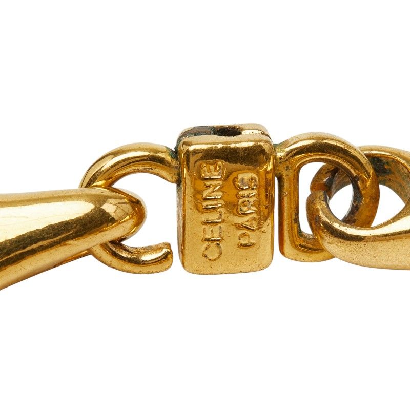 Celine Circle Logo Chain Pendant Gold Plated — view 6