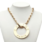 Celine Circle Logo Chain Pendant Gold Plated — view 7