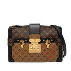Louis Vuitton Monogram Reverse Trunk Clutch Crossbody Shoulder Bag Brown