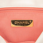 Chanel CC Logo 19 Dizeneuf Quilted Chain Shoulder Bag White Lambskin — view 6
