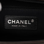 Chanel CC Logo Boy Chain Shoulder Bag Black Brown Leather — view 6