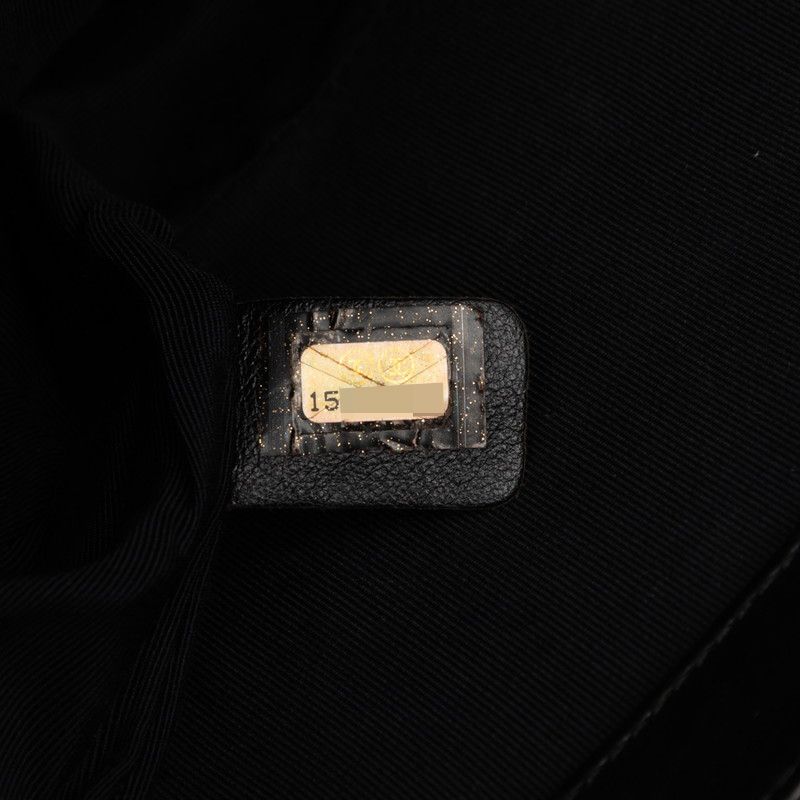 Chanel CC Logo Boy Chain Shoulder Bag Black Brown Leather — view 5