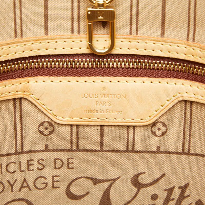 Louis Vuitton Monogram Neverfull GM Shoulder Bag Brown Leather — view 9