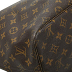 Louis Vuitton Monogram Neverfull GM Shoulder Bag Brown Leather — view 7