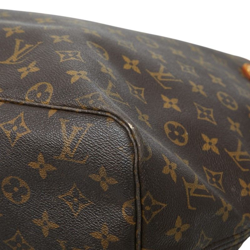 Louis Vuitton Monogram Neverfull GM Shoulder Bag Brown Leather — view 4