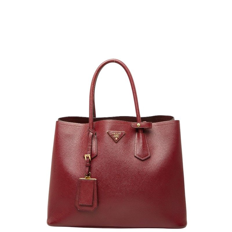 Prada Doubre Tote Red Leather