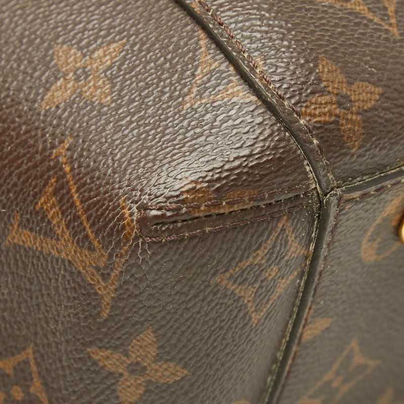 Louis Vuitton Monogram Montaigne MM 2-Way Shoulder Bag Brown Leather — view 7