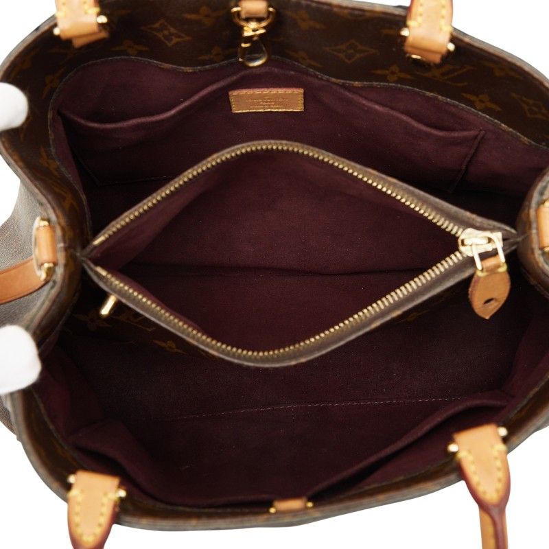 Louis Vuitton Monogram Montaigne MM 2-Way Shoulder Bag Brown Leather — view 8
