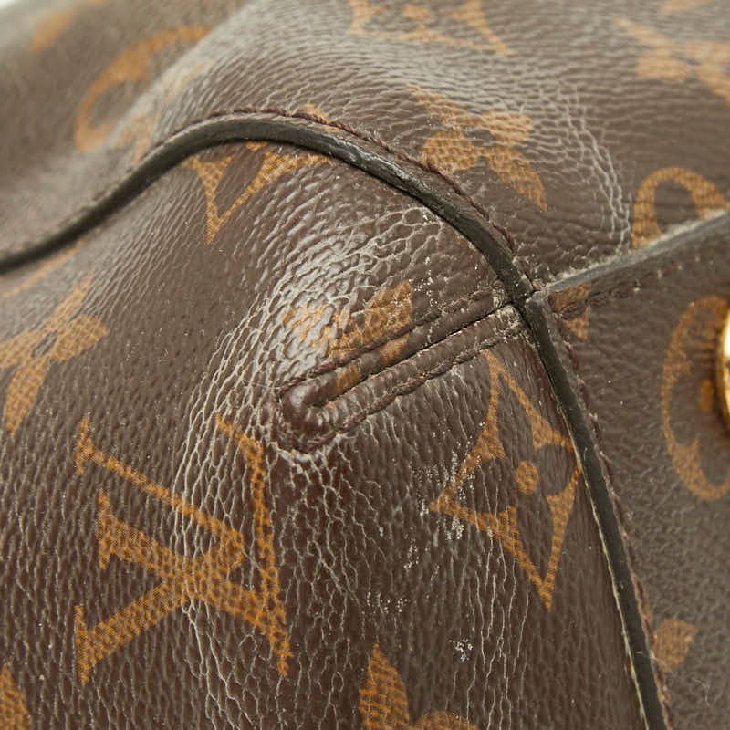Louis Vuitton Monogram Montaigne MM 2-Way Shoulder Bag Brown Leather — view 5