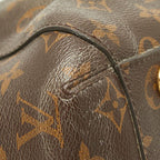 Louis Vuitton Monogram Montaigne MM 2-Way Shoulder Bag Brown Leather — view 5