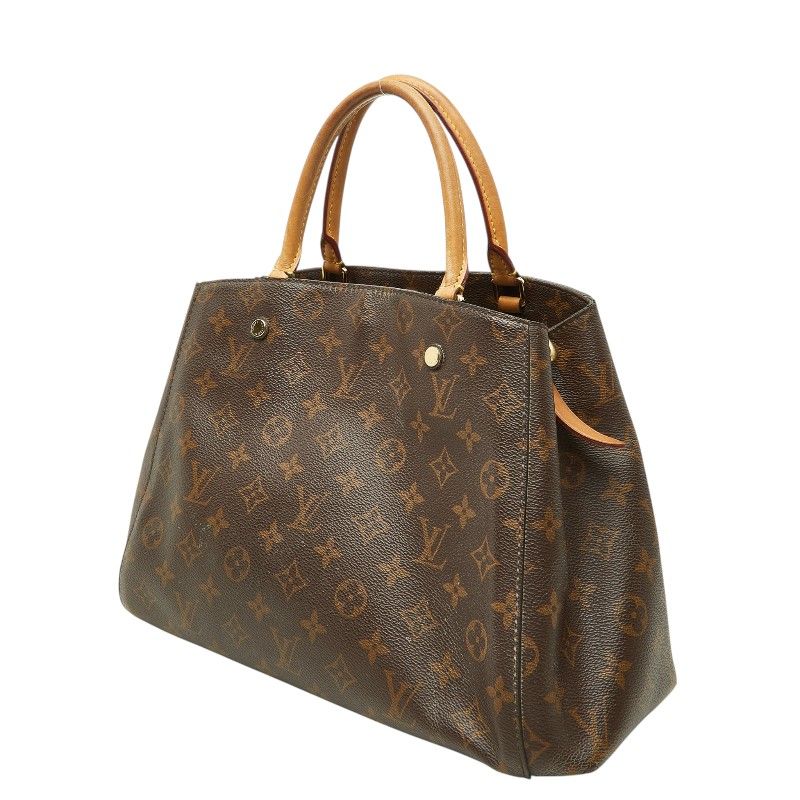Louis Vuitton Monogram Montaigne MM 2-Way Shoulder Bag Brown Leather — view 2