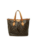 Louis Vuitton Monogram Palermo PM Handbag Brown Leather