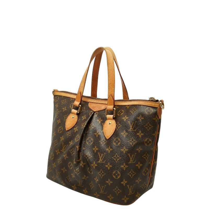 Louis Vuitton Monogram Palermo PM Handbag Brown Leather — view 2