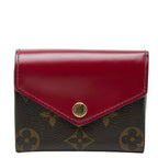 Louis Vuitton Monogram Portefeuille Zoe Trifold Wallet Fuchsia Pink Brown