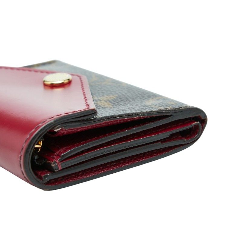 Louis Vuitton Monogram Portefeuille Zoe Trifold Wallet Fuchsia Pink Brown — view 5