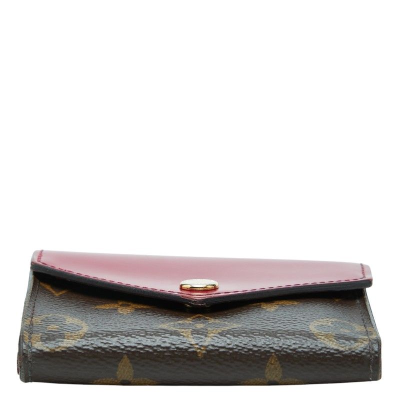 Louis Vuitton Monogram Portefeuille Zoe Trifold Wallet Fuchsia Pink Brown — view 3