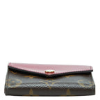 Louis Vuitton Monogram Portefeuille Zoe Trifold Wallet Fuchsia Pink Brown — view 3