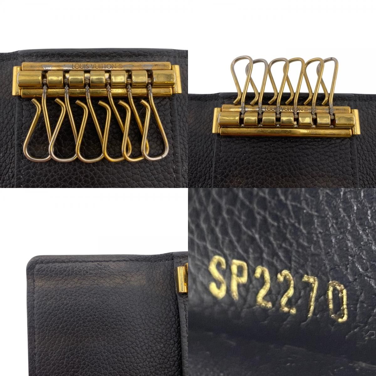 Louis Vuitton Wallet Multicles 6 Leather Noir Monogram Empreinte Key Case Smart — view 8