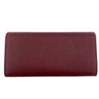 Celine Bel Large Flap Wallet Card Holder Coin Purse Wine — view 2