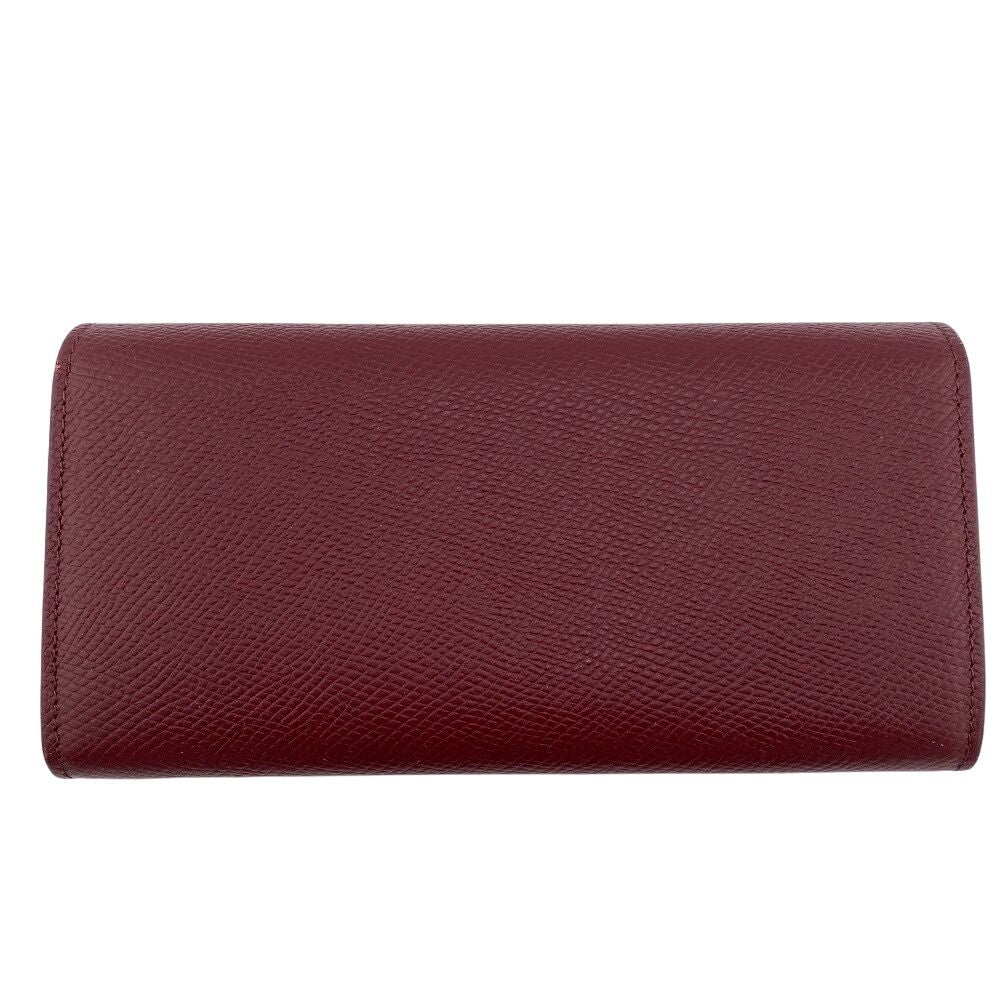 Celine Bel Large Flap Wallet Card Holder Coin Purse Wine — view 2