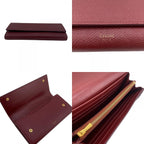 Celine Bel Large Flap Wallet Card Holder Coin Purse Wine — view 7