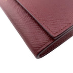 Celine Bel Large Flap Wallet Card Holder Coin Purse Wine — view 6