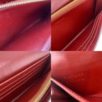 Celine Bel Large Flap Wallet Card Holder Coin Purse Wine — view 8