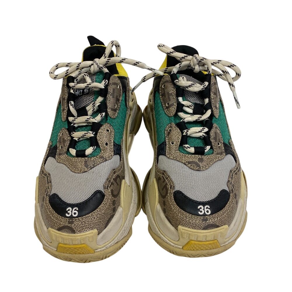 Gucci the Hacker Project Maxi GG Supreme Canvas Sneakers Green — view 2