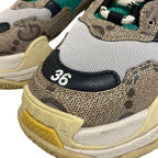 Gucci the Hacker Project Maxi GG Supreme Canvas Sneakers Green — view 4