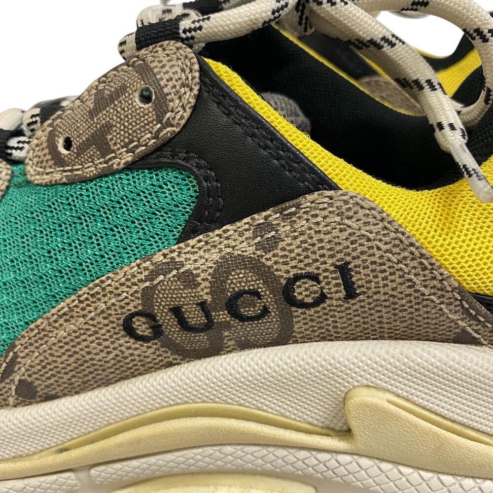 Gucci the Hacker Project Maxi GG Supreme Canvas Sneakers Green — view 6