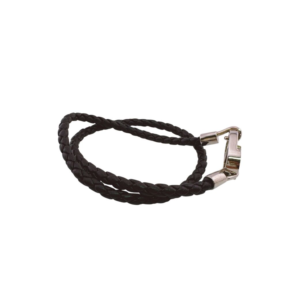 Dior Black Silver Choker Necklace 2-Way Braided Bangle CD Logo Bracelet — view 5