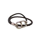 Dior Black Silver Choker Necklace 2-Way Braided Bangle CD Logo Bracelet — view 7