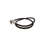 Dior Black Silver Choker Necklace 2-Way Braided Bangle CD Logo Bracelet — view 3