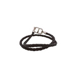 Dior Black Silver Choker Necklace 2-Way Braided Bangle CD Logo Bracelet — view 4